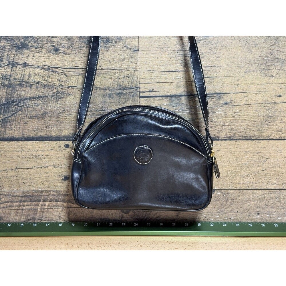 Vintage Lorenti  Black Anderson Crossbody Bag - Ships Fast!